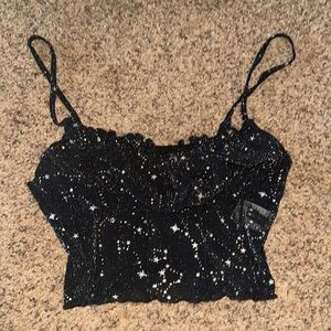 Glitter/Star Mesh Cami Top